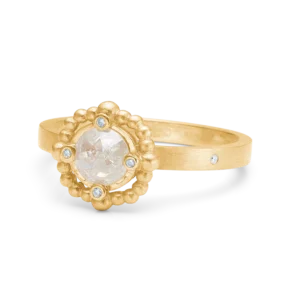 18 karat guld, Orbit grey ring m. pique diamant
