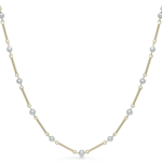 8 karat guld pind og perle halscollie.