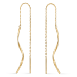 14 karat guld ørehænger med snoet guld tråd