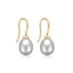 Forgyldt sølv perle ørehænger fra Støvring Design