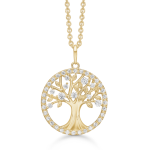 8 karat halskæde med livets træ