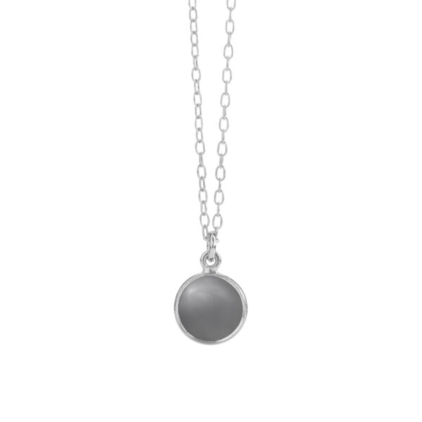 sølv halskæde fra Susanne Friis Bjørner med grå agat
