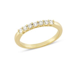 Emma guld alliancering m. 7 x 0,05ct diamanter fra Nuran