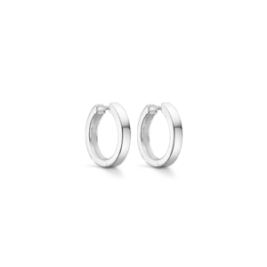 dame creoler sølv kantet knækcreoler 3x18 mm støvring design