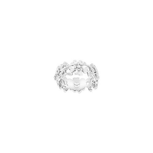Rhodineret sølv ring med børstet overfalde fra Siersbøl