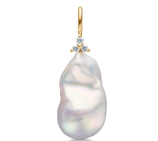 Stor barok perle vedhæng 18 karat fra ro copenhagen