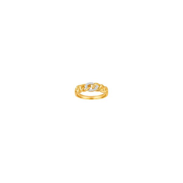 Eksklusiv 14 karat guld panser ring med brillanter fra Siersbøl