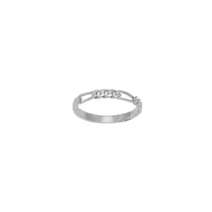 Figaro rhodineret sølv ring 2,8 mm bred