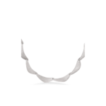 Rhodineret sølv halskæde med trekantet led med børstet overflade