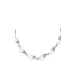 Rhodineret sølv halscollie med drejet led