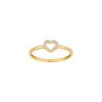 8 karat guld hjerte ring med zirkoner fra Siersbøl