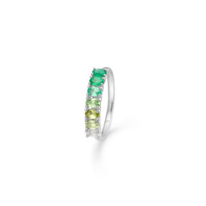 Sølv POETRY Emerald ring fra Mads Z