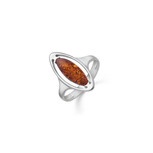 dame rav ring øjeformet rhodineret sølv støvring design