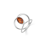 dame rav sølv ring øjeformet støvring design