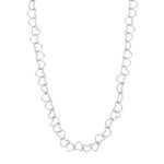 Rhodineret sølv halskæde med små hjerter fra Nordahl Jewellery