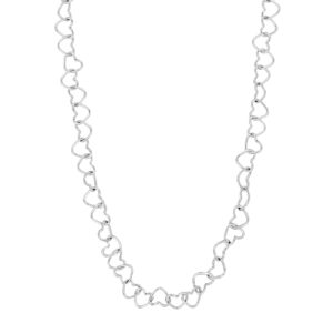 Rhodineret sølv halskæde med små hjerter fra Nordahl Jewellery