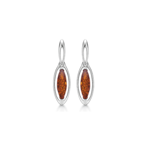 dame rav ørehænger øjeform sølv 18x7mm støvring design