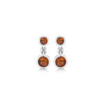 dame rav ørehænger sølv cirkel 6 og 8mm støvring design