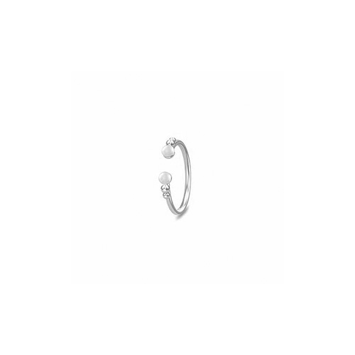 Open pearl ring i rhodineret sølv fra Spinning Jewelry
