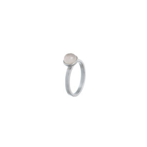 damering sølv rosakvarts sea ring spinning jewelry