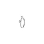 Rhodineret sølv ring med blade fra spinning jewelry