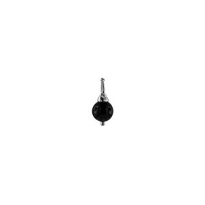 Rhodineret sølv Black Onyx vedhæng fra Spinning Jewellery