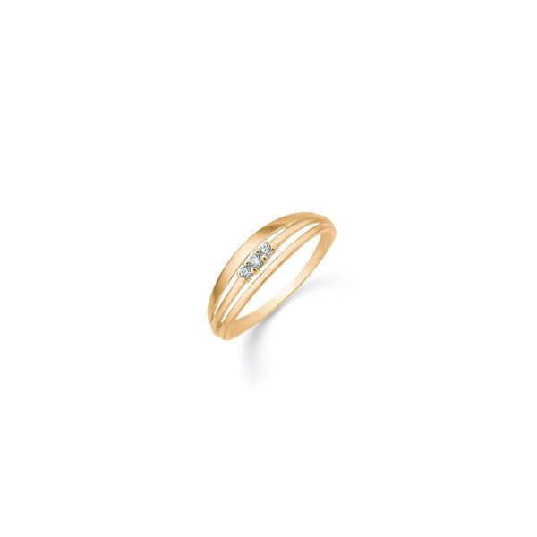 8 karat guld ring med zirkoner fra Støvring Design