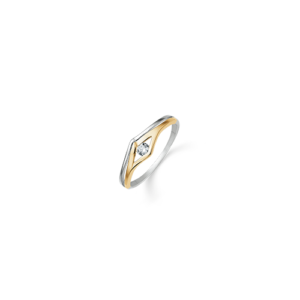 8 karat tofarvede guld ring fra støvring design