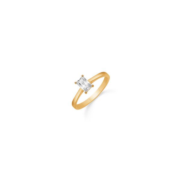 8 karat guld ring med zirkon fra Støvring Design