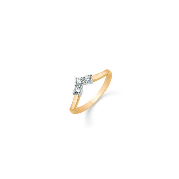8 karat guldring med hvidgulds bånd fra Støvring Design
