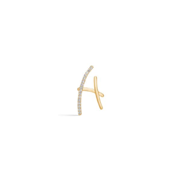 8 karat guld bogstaver med zirkoner fra Støvring Design