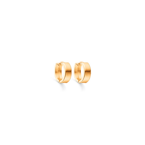 14 karat guld creoler i bred design fra Støvring Design