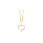14 karat guld hjerte halskæde fra Støvring Design