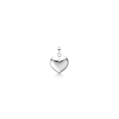 Sølv hjerte på 13 mm fra Mads Z