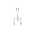 Smykkesæt i sølv med zirkoner fra Støvring Design