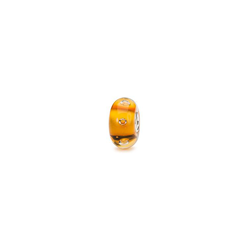 Orange glas kugle fra Trollbeads Sienna boblefryd