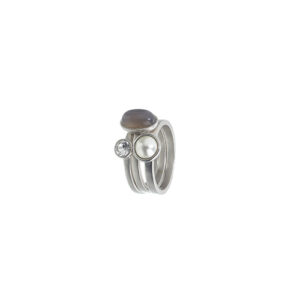 Rhodineret sølv ringe sweet pearl ring