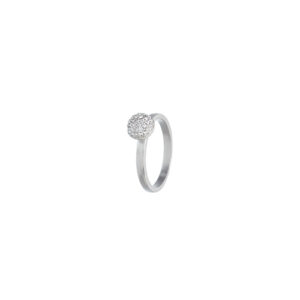 Rhodineret sølv ring med swarowski krystaller