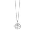 sølv halskæde med livets træ med zirkoner fra Aagaard