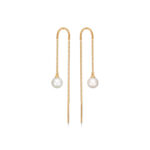 8 karat guld ørehænger med ferskvandsperler