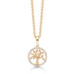 Livets træ guld vedhæng