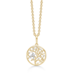 Livets træ halskæde med fugl