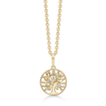 Livets træ halskæde med zirkoner