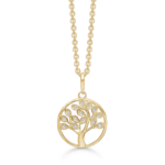 guld livets træ halskæde