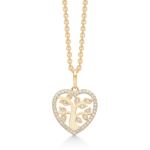 Hjerte halskæde med livets træ