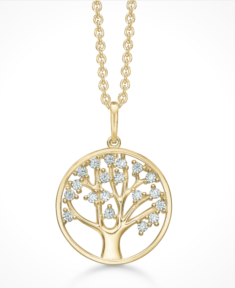 14 karat halskæde med livets træ fra Støvring Design