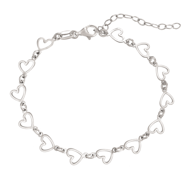Sølv hjerte armbånd fra Støvring Design