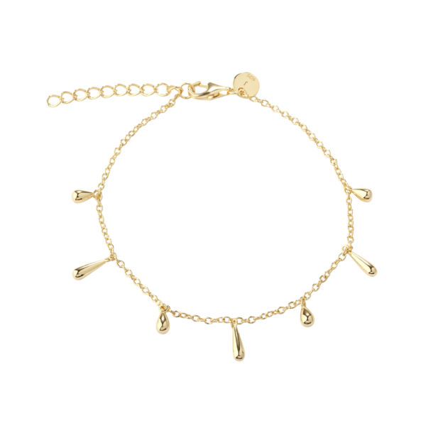 Forgyldt Shiny Drop armbånd fra Aqua Dulce
