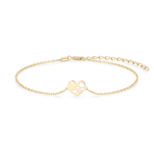 8kt hjerte armbånd fra Støvring Design