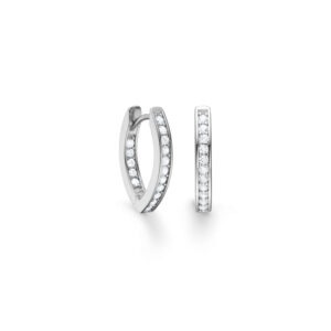 Sølv øreringe m. zirkonia fra Randers Sølv